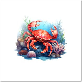 Red Crab Posters and Art